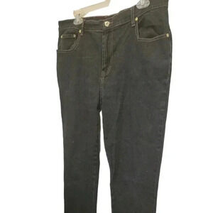 Diane Gilman straight  leg Jeans sz 12 leg zips